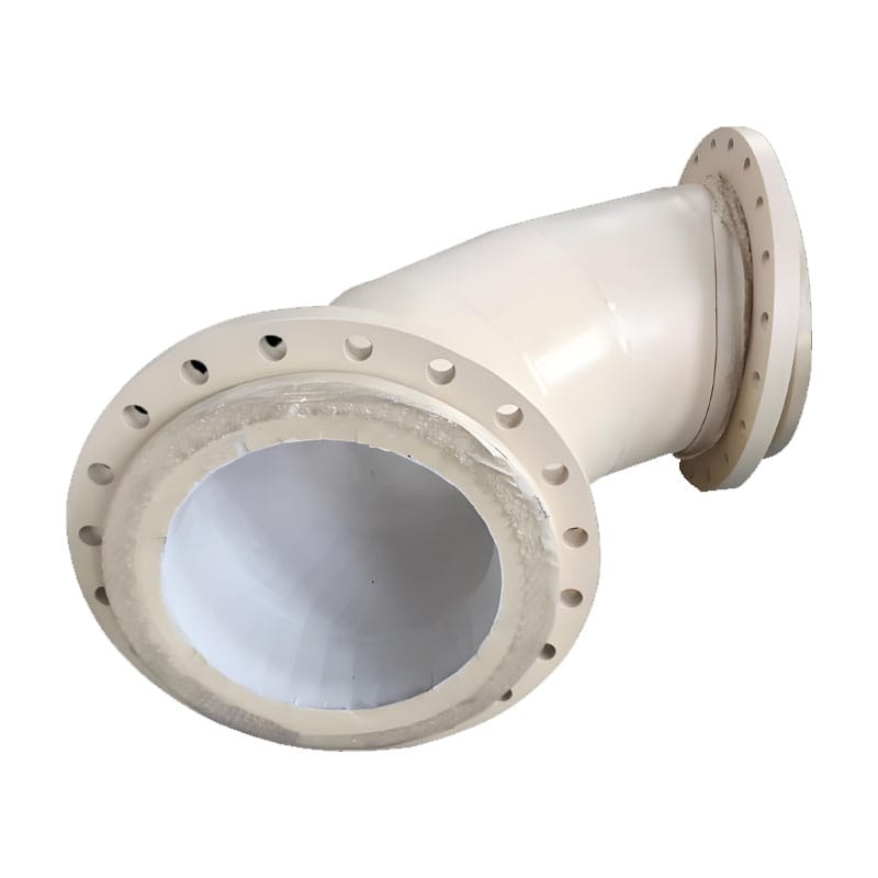 Ceramic patch lined elbow